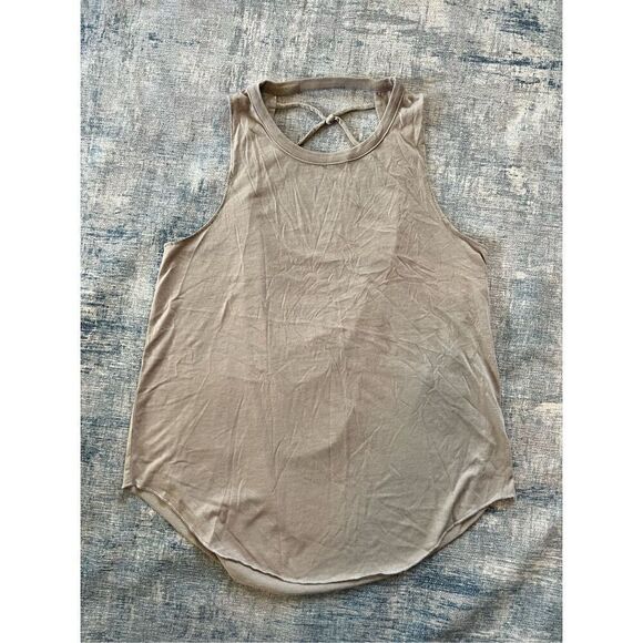 NWT! Chaser Gray Strappy Cut Out Cowl Back Tank Top Medium - Picture 4 of 6